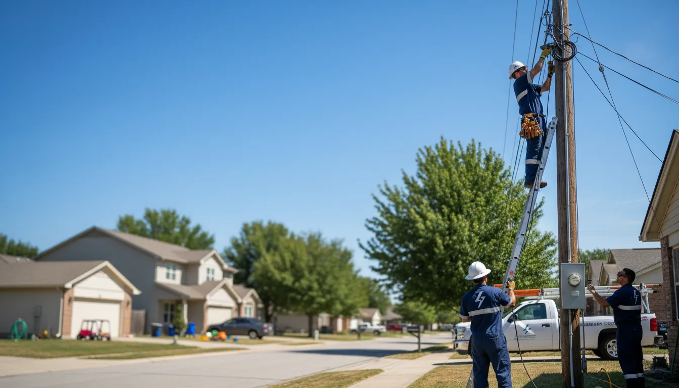 Residential electrician providing installation services in Canones, NM